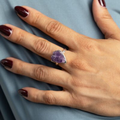 Anillo Drusa de Amatista