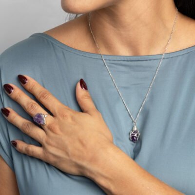 Anillo Drusa de Amatista