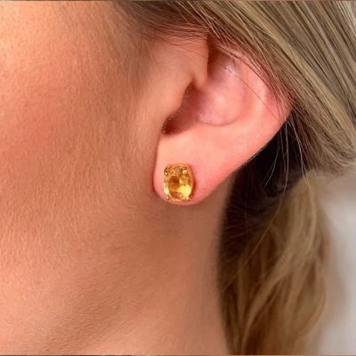 Aretes Citrinos Tallados