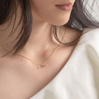 Collar Basico Cuarzo Cristal