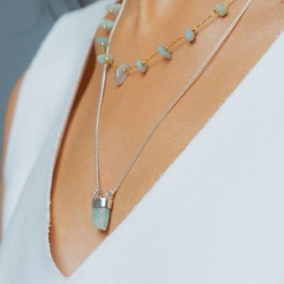 Collar Ananda canutillo esmeralda