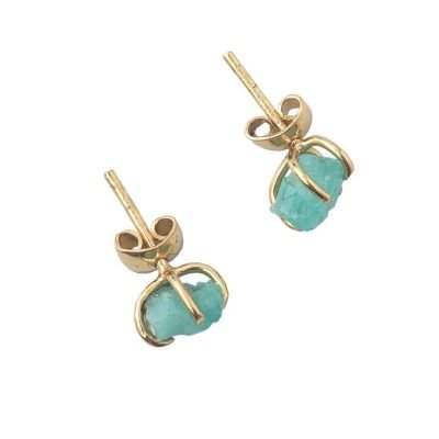 Aretes Sat-Esmeralda en Bruto