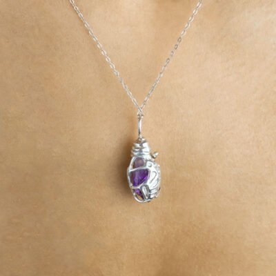 Collar Crisálida- Amatista