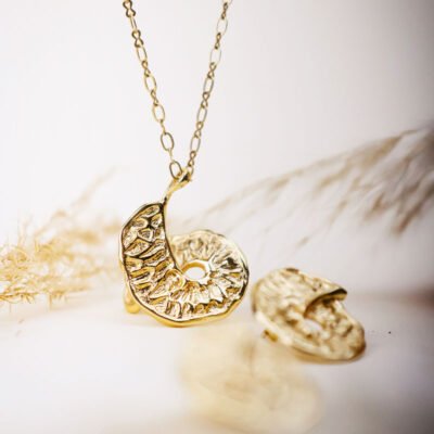 Collar y Aretes Espiral (Set)